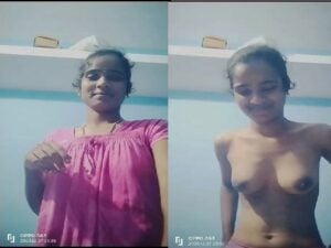 Slim South Indian girl in Tamil sex video